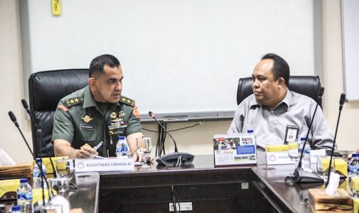 Rektor Unhan RI Menerima Kehadiran Tim Wasrik BPK RI.