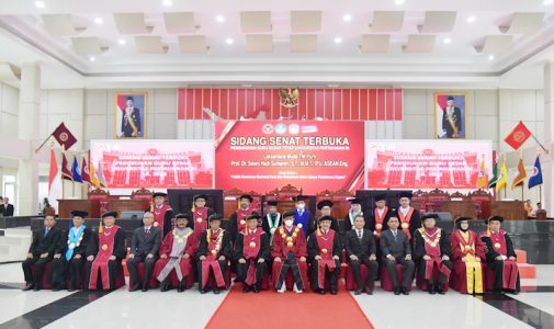 Unhan RI Melaksanakan Pengukuhan  Laksda TNI (Purn) Prof. Dr. Drs. Ir. Siswo Hadi Sumantri, S.T., M.MT., M.Tr.Opsla., CIQnR., CIQaR., IPU., ASEAN Eng., sebagai Guru Besar Ilmu Pertahanan Bidang Kebijakan Lingkungan Pertahanan Unhan RI.
