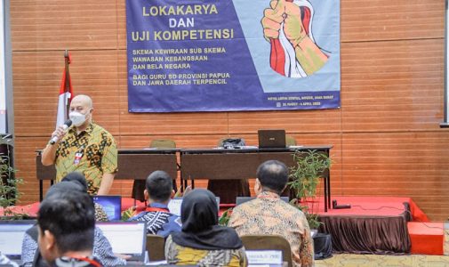 Universitas Pertahanan RI Selenggarakan Lokakarya dan Uji Kompetensi Skema Kewiraan Sub Skema Wawasan Kebangsaan dan Bela Negara kepada Peserta Pelatihan Peningkatan Kompetensi Guru SD Matematika 30
