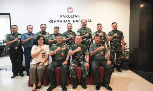 Fakultas Keamanan Nasional Unhan RI Menerima Kunjungan Tim Pokja Staf Ahli Kasad Bidang Bantuan Kemanusiaan.