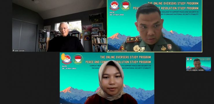 KKLN Hari Ketiga FKN Unhan RI Hadirkan Director of The Toda Peace Institute–Professor Kevin Paul Clements membahas “Human Security and Contemporary Conflicts in New Zealand”