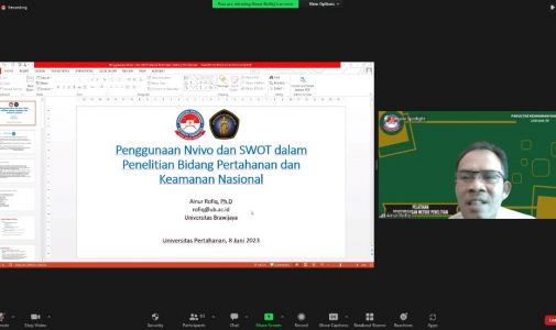 Hari Ke-2 Pelatihan Metodologi Penelitian dan Jurnal FKN Unhan RI Membahas Pemanfaatan Tools AHP, DELPHI, NVIVO, dan SWOT dalam Penelitian Keamanan Nasional
