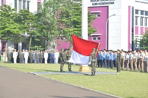 Unhan RI Laksanakan Upacara Peringatan Hari Lahir Pancasila.