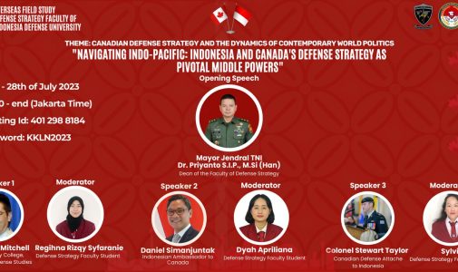 Mahasiswa FSP Unhan RI Laksanakan KKLN Online bertajuk “Canadian Defense Strategy And The Dynamics Of Contemporary World Politics”  