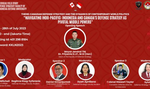 Mahasiswa FSP Unhan RI Laksanakan KKLN Online bertajuk “Canadian Defense Strategy And The Dynamics Of Contemporary World Politics”  