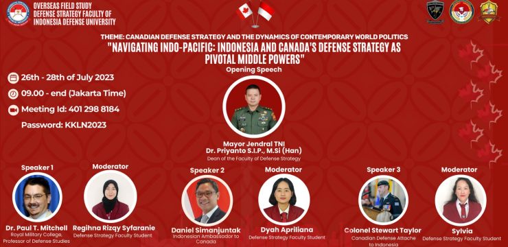 Mahasiswa FSP Unhan RI Laksanakan KKLN Online bertajuk “Canadian Defense Strategy And The Dynamics Of Contemporary World Politics”  