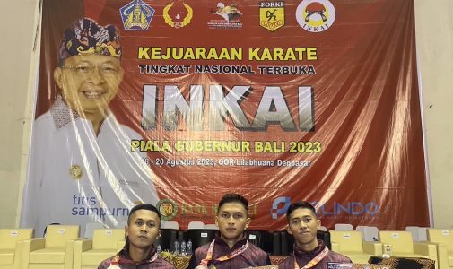Kontingen Unhan RI Cabang Olahraga Karate Raih Medali Emas, Perak dan Perunggu Pada Kejuaraan Karate Tingkat Nasional Inkai Terbuka Piala Gubernur Bali