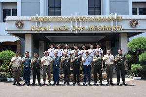 Kadet Mahasiswa Cohort-I Prodi Informatika Program Sarjana FSTP Unhan RI Laksanakan Program On Job Training (OJT) di Pusdatin Kemhan RI dan Pushansiber Bainstrahan Kemhan RI