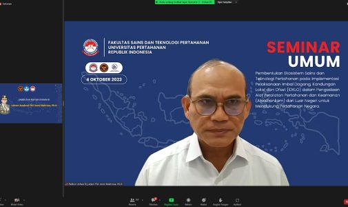 Rektor Unhan RI Membuka Seminar Umum Fakultas Sains dan Teknologi Pertahanan Unhan RI