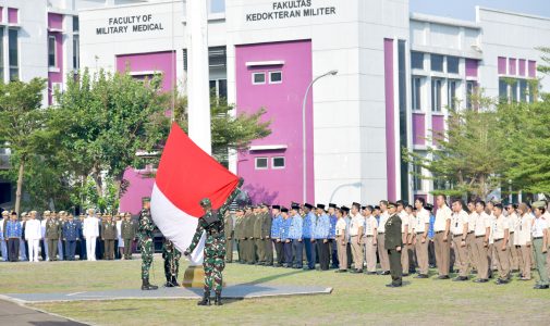 Civitas akademika Universitas Pertahanan Unhan RI Melaksanakan Upacara Peringatan Hari Sumpah Pemuda Ke-95 Tahun 2023