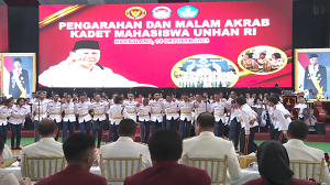 Pengarahan Menhan RI kepada Kadet Mahasiswa FLM Unhan RI – Malam Akrab di Hambalang