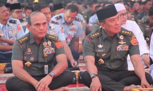 Rektor Unhan RI Menghadiri Doa Bersama Jelang HUT TNI ke-78 Tahun 2023.