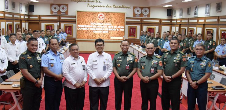 Rektor Unhan RI Menghadiri Taklimat awal Pemeriksaan Interim Laporan Keuangan Kemhan RI dan TNI TA. 2023.   