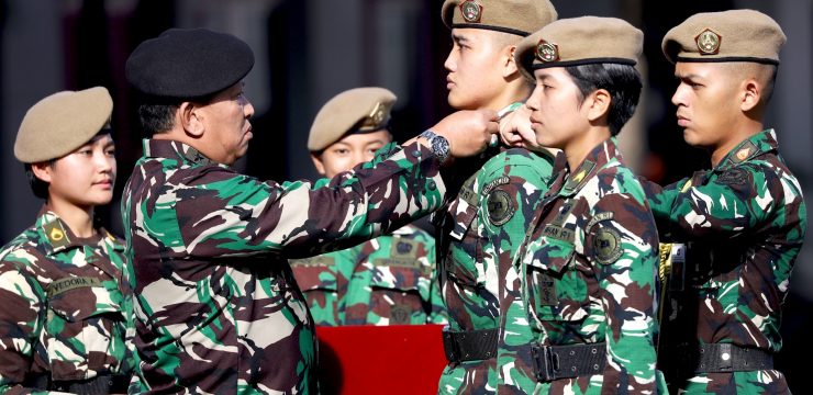 Unhan RI Laksanakan Upacara Kenaikan Pangkat Prajurit Kadet Mahasiswa Unhan RI Tahun 2024