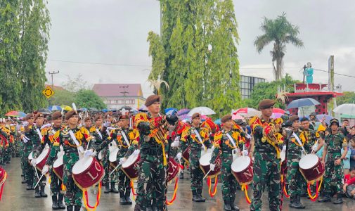 Gerakan Pangan Murah Kabupaten Kutai Kartanegara, Dimeriahkan Dengan Penampilan Drumband Taruna Akmil Dan Pameran Pendidikan Oleh Peserta Latsitarda Nusantara ke-XLIV/2024.