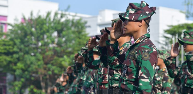 Unhan RI Laksanakan Upacara Penyambutan Satgas Latsitardanus XLIV