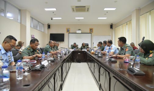 Plt.Rektor Unhan RI diwakili Wakil Rektor Bidang Keuangan dan Umum Unhan RI Menerima Kehadiran Tim Current Audit Itjen Kemhan RI.