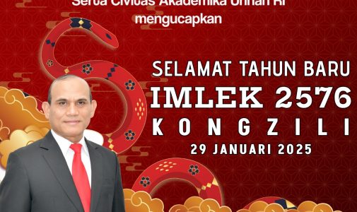 Rektor Universitas Pertahanan RI Serta Civitas Akademika Unhan RI Mengucapkan Selamat Tahun Baru Imlek 2576 Kongzili.