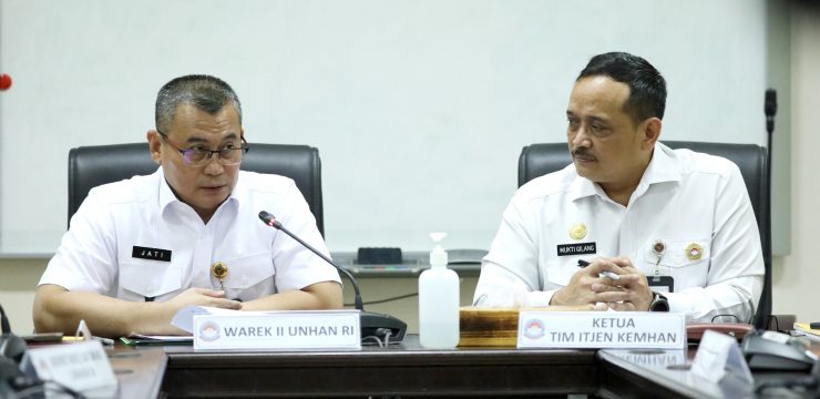 Unhan RI Menerima Taklimat Akhir Audit Kinerja Unhan RI TA 2024 Subsatker Unhan RI oleh Itjen Kemhan