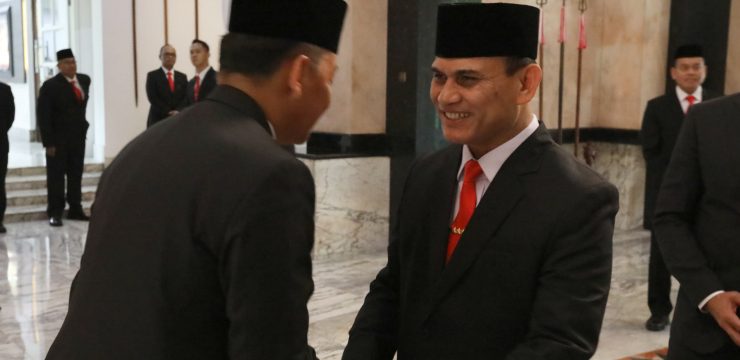 Rektor Unhan RI Hadiri Pelantikan Kabalitbang Kemhan RI.