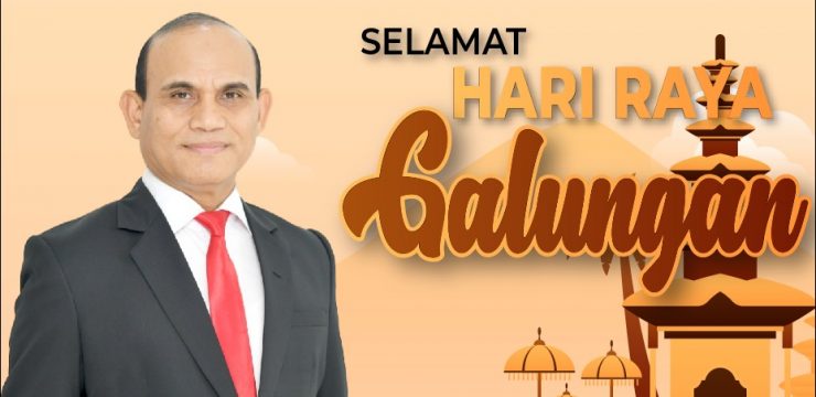 Rektor Universitas Pertahanan Republik Indonesia beserta Civitas Akademika Unhan RI mengucapkan Selamat Hari Raya Galungan