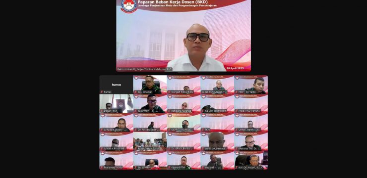 Rektor Unhan RI Pimpin Rapat Evaluasi Beban Kerja Dosen Semester Ganjil TA 2024/2025.