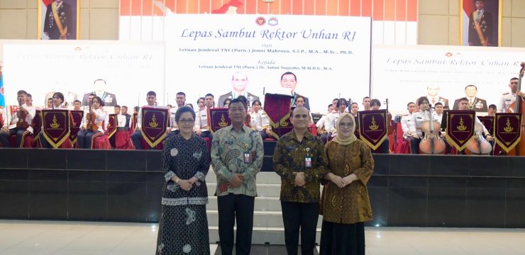 Unhan RI Gelar Acara Lepas Sambut Rektor Unhan RI: Pelepasan Rektor ke-8 dan Penyambutan Rektor ke-9.