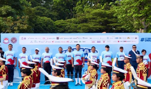 Menko AHY didampingi Wamenhan RI Bersama Rektor dan IKA Unhan RI Lepas 3.000 Peserta Bela Negara Run 2025