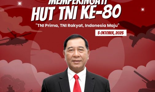 Rektor Universitas Pertahanan Republik Indonesia serta Civitas Akademika Unhan RI mengucapkan, Selamat Memperingati HUT TNI ke 80