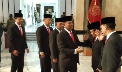 Rektor Unhan RI Hadiri Sertijab Pejabat Eselon I Kementerian Pertahanan RI.